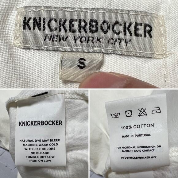 Knickerbocker Fountainhead NY Globe Pocket T-Shirt SIZE S Milk White Cotton Top - Picture 3 of 10